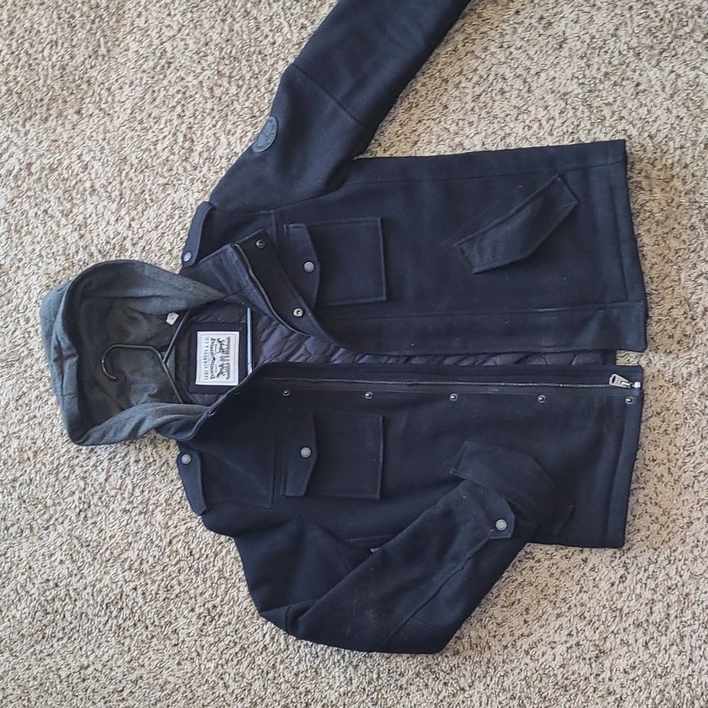 Levi Strauss Mens Winter Coat - Small Navy